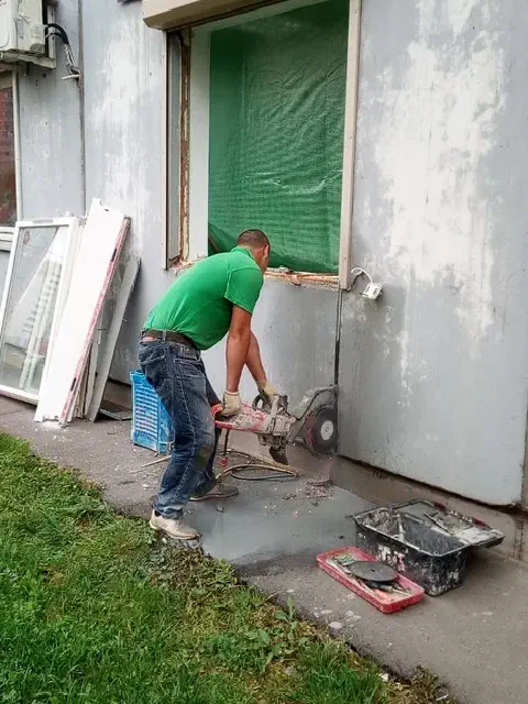 Резка проёма в наружной стене